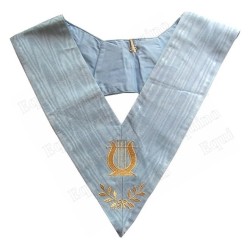 Masonic Officer's collar – Traditional French Rite – Organist – Machine-embroidered