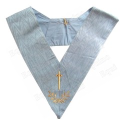 Masonic Officer's collar – Traditional French Rite – Tyler – Machine-embroidered