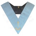 Masonic Officer's collar – Traditional French Rite – Tyler – Mourning back – Machine-embroidered