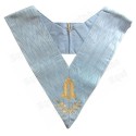 Masonic Officer's collar – Traditional French Rite – Junior Warden – Machine-embroidered