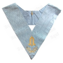 Masonic collar – Traditional French Rite – Junior Warden – Machine embroidery