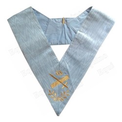 Masonic Officer's collar – Traditional French Rite – Premier Expert – Machine-embroidered