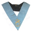 Masonic Officer's collar – Traditional French Rite – Premier Expert – Mourning back – Machine-embroidered