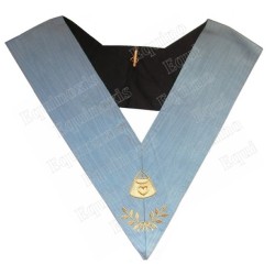 Masonic Officer's collar – Traditional French Rite – Almoner – Mourning back – Machine-embroidered