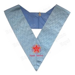 Masonic collar – French Traditional Rite – Past Master – Machine embroidery