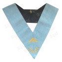 Masonic Officer's collar – Traditional French Rite – Senior Warden – Mourning back – Machine-embroidered