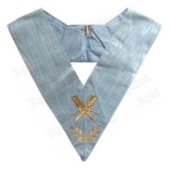 Masonic collar – Traditional French Rite – Secretary – Machine embroidery