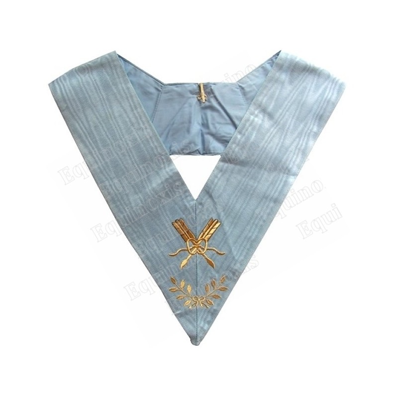 Masonic Officer's collar – Traditional French Rite – Secretary – Machine-embroidered