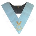 Masonic Officer's collar – Traditional French Rite – Secretary – Mourning back – Machine-embroidered