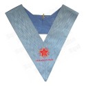 Masonic Officer's collar – French Traditional Rite – Worshipful Master with title – Machine embroidery