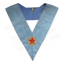 Masonic collar – Traditional French Rite – Worshipful Master – Machine embroidery