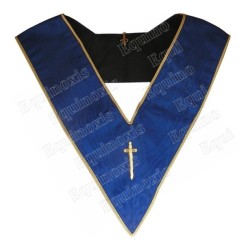 Masonic Officer's collar – Operative Rite of Solomon – Tyler – Mourning back – Machine embroidery
