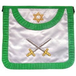 Satin Masonic apron – French Chapter – 3rd Order – Crossed swords