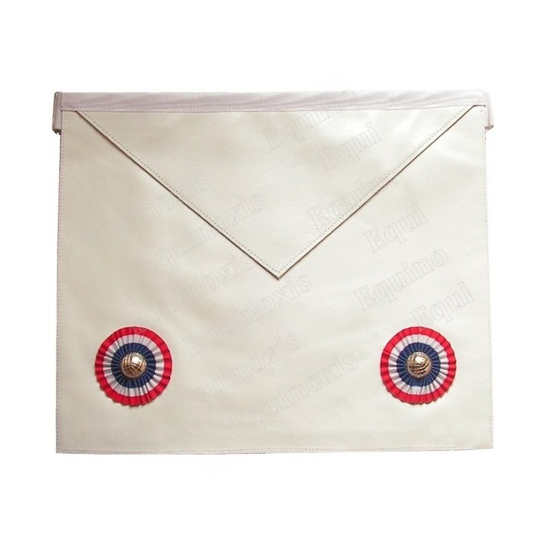 Leather Masonic apron – Fellow – French rosettes