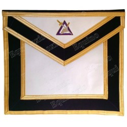 Velvet Masonic apron – GCCAF – Fellow – Hand embroidery