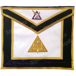 Masonic Officer's apron – GCCAF – Cryptic Council's Officer – Chaplain – Hand-embroidered