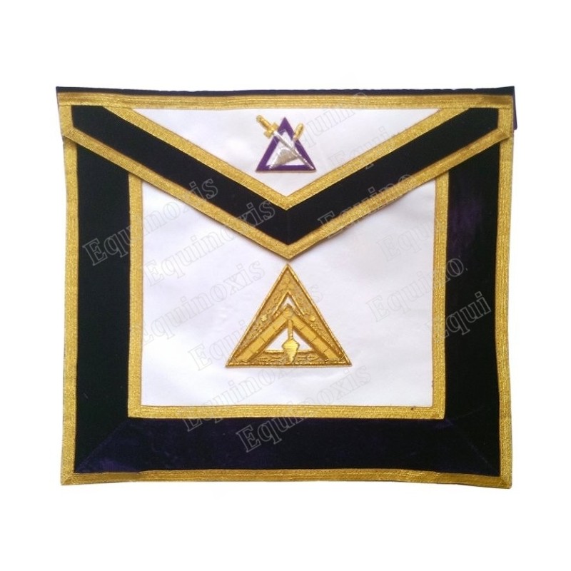 Masonic Officer's apron – GCCAF – Cryptic Council's Officer – Illustrious Master – Hand-embroidered