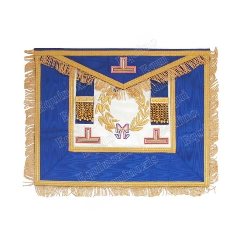 Leather Masonic apron – Craft – Grand Rank Full Dress – Machine-embroidered