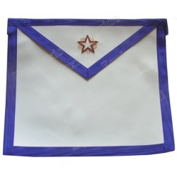 Fake-leather Masonic apron – Memphis-Misraim – Fellow – Flaming star