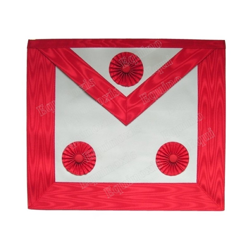 Leather Masonic apron – AASR – Master Mason – 3 rosettes