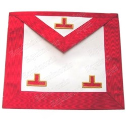 Leather Masonic apron – Scottish Rite (AASR) – Worshipful Master – 3 taus