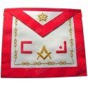 Leather Masonic apron – AASR – Master Mason – Masonic letters + square-and-compass + star