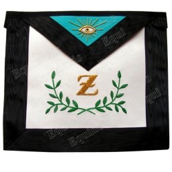 Leather Masonic apron – AASR – 4th degree – Sprig of acacia