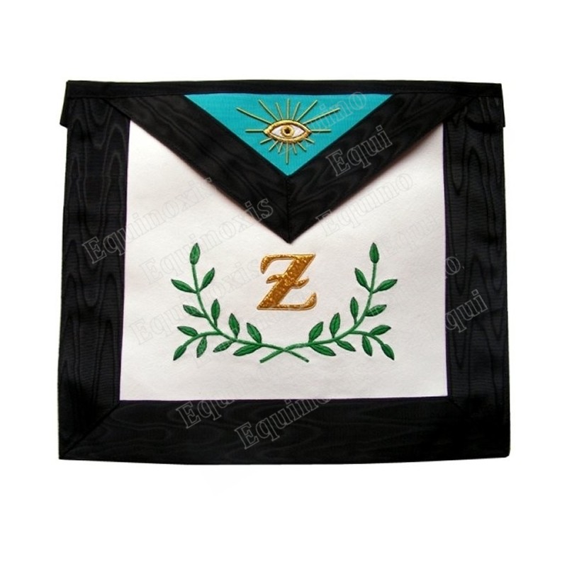 Leather Masonic apron – AASR – 4th degree – Sprig of acacia