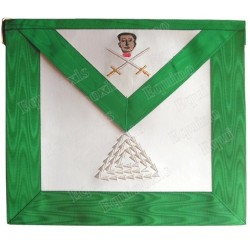 Fake-leather Masonic apron – Scottish Rite (ASSR) – 15th degree – Machine embroidery