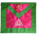 Satin Masonic apron – ASSR – 15th degree – ASSR – Machine embroidery – Pink
