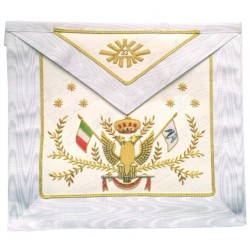 Leather Masonic apron – ASSR – 33rd degree – Italian flag