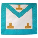 Leather Masonic apron – Worshipful Master – Groussier French Rite – 3 taus – 30 cm x 35 cm