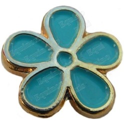 Masonic lapel pin – Forget–me–not – Blue enamel
