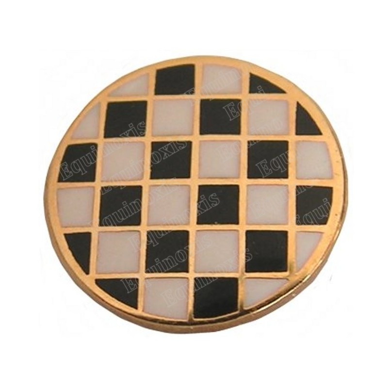 Masonic lapel pin – Chequered Floor – Round