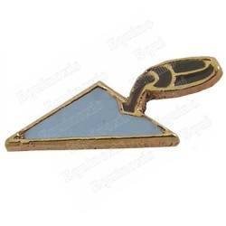 Masonic lapel pin – Trowel – Grey enamel