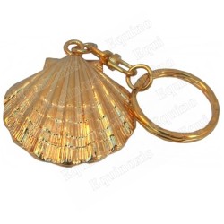 Symbolic keyring – Scallop shell – Gold finish