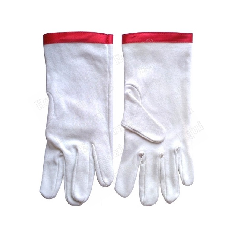 Masonic cotton gloves – RSR – CBCS – Size XXXL