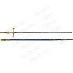 Masonic sword – Lightweight sword with gilt handle – With scabbard