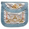 Satin Masonic apron – Traditional French Rite – Worshipful Master
