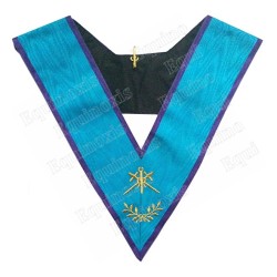 Masonic Officer's collar – Master of Ceremonies – Memphis-Misraim – Mourning back – Machine embroidery