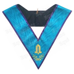 Masonic Officer's collar – Memphis-Misraim – Junior Warden – Machine embroidery