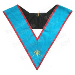 Masonic collar – Scottish Rite (AASR) – Master of Ceremonies – GLNF – Machine embroidery