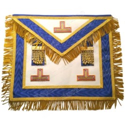 Leather Masonic apron – GLNF – Grande tenue provinciale – Hand embroidery