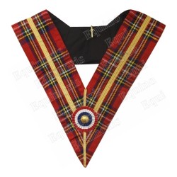Masonic Officer's collar – Rite Standard d'Ecosse – Past Worshipful Master – Cocarde tricolore