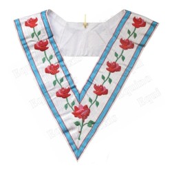 Masonic Officer's collar – GLFF – Dignitaire du Conseil Fédéral – 9 roses avec feuilles