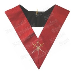 Masonic collar – Scottish Rite (AASR) – 18th degree – ChevalierMaître des Cérémonies – Machine embroidery