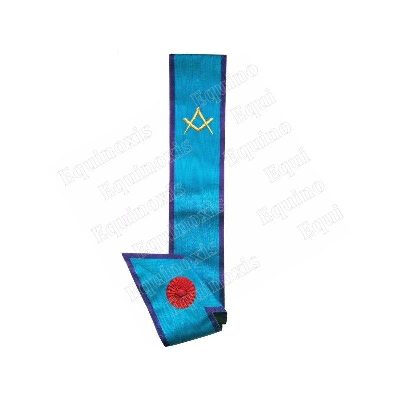 Masonic collar – Memphis-Misraim – Master Mason – Square and compass – Machine embroidery