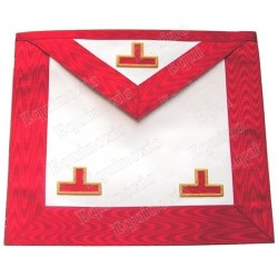 Leather Masonic apron – Scottish Rite (AASR) – Woshipful Master – 3 taus