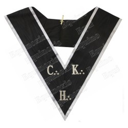Masonic collar – Scottish Rite (AASR) – 30th degree – CKH – Hand embroidery