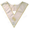 Martinist collar – Supérieur Inconnu Initiateur (SII) – White – Machine embroidery